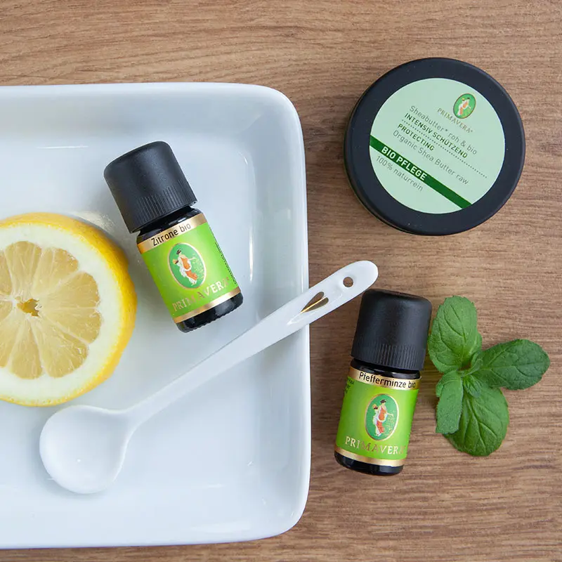 Ingredients and utensils for "Fresh Love" Lip Balm