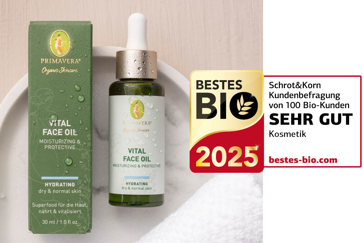 „Bestes Bio 2025“ für unser Vital Face Oil!