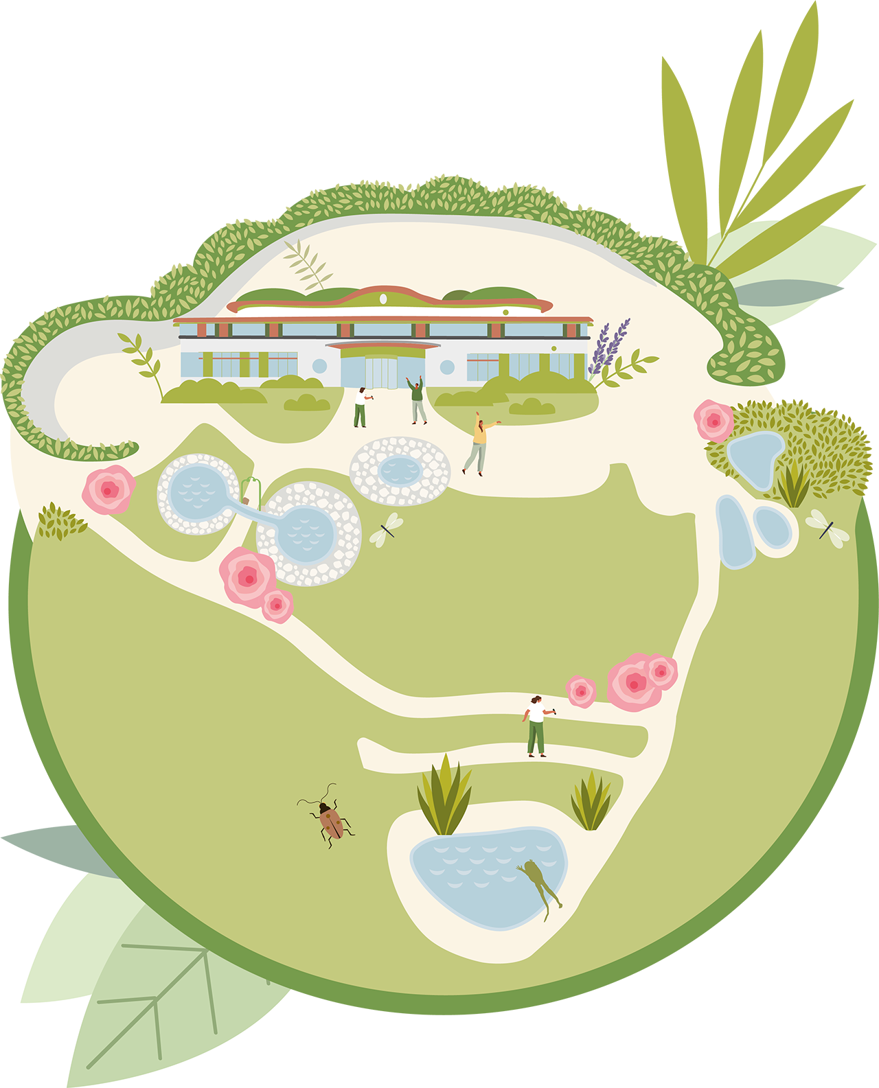 Illustrierte Karte des PRIMAVERA Naturgartens