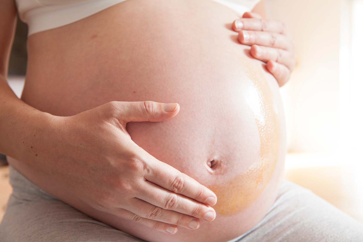 Schwangerschaft Bauch Pflegeöl
