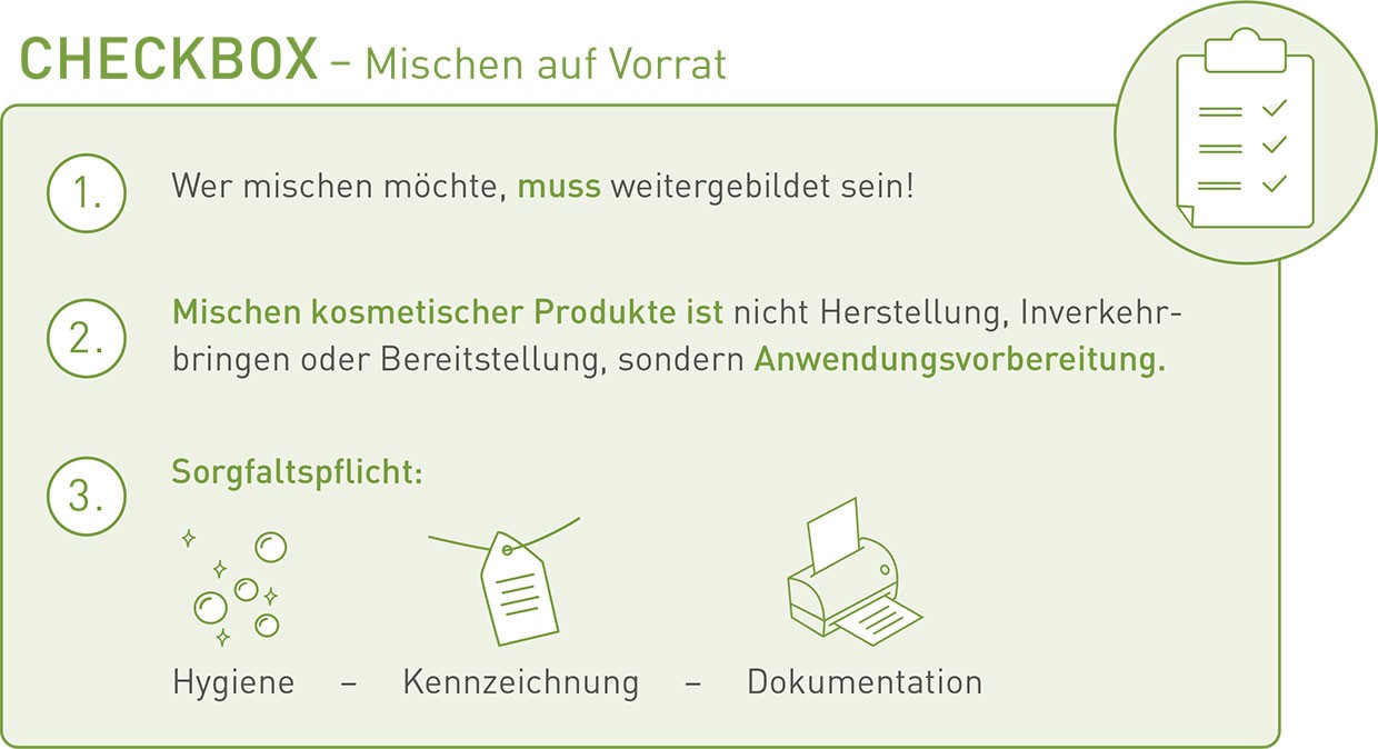 Merkzettel Mischen auf Vorrat