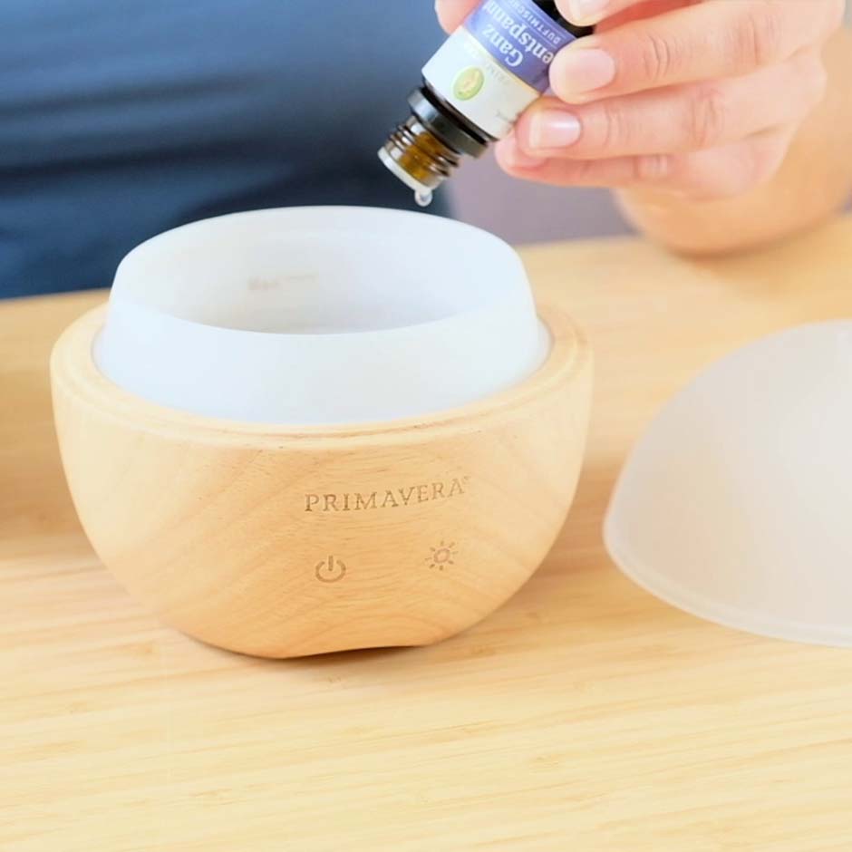 Aroma Vernebler Woody – Diffuseur D’huiles Essentielles En Verre Et Bois – Ultrasons – 12 Cm